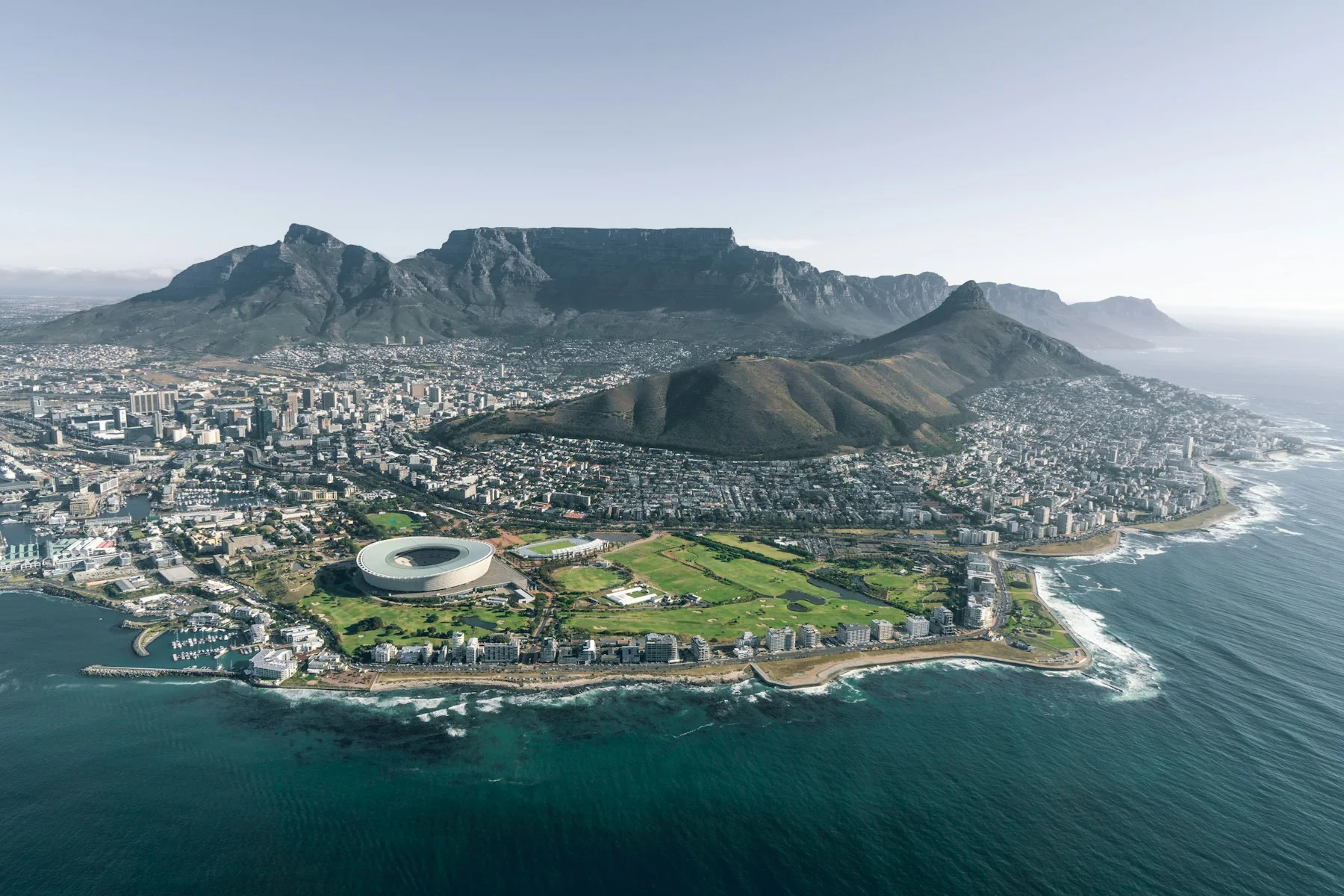 Cape Town mountains and Atlantic coastline